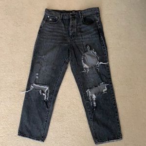 BDG Slim Straight Destroyed Black Jeans